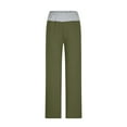 thumbnail image 4 of Sevevn Women's Casual Loose Baggy Pocket Pants Fashion Playsuit Trousers Overalls Imitation Cotton And Linen Cropped Pants Army Green S Summer Gift, 4 of 6