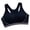 Navy, variant on Gymayou Women Lightweight Racerback Sports Bra Wire Free Seamless Padded T-Shirt Workout Bra Breathable Medium Support Athletic Tank Bra Blue L