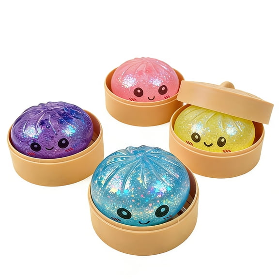 2026 New Dumpling Squishy Large with Steamer Box,Super Soft Giant Squishy Dumpling, Mystery Dumpling Squishy,Large Stress Relief Squishys Dumplings for Everyone Anxiety Relief (Random)