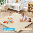 thumbnail image 4 of Alfombra de Juego para Bebés ILPEOD Impermeable 3.3 cm de Grosor 150x150 cm Beige, 4 of 9