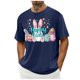 thumbnail image 1 of Camisa Casual de Cuello de la Tripulación de la Impresión de Pascua de Manga Corta de Verano Top Ligero de Poliéster para los Hombres, Camiseta de Manga Corta para el Uso Diario de Primavera Verano, 1 of 8