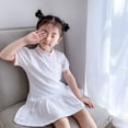 thumbnail image 4 of LIUJUNSHOP Toddler Girls Polo Dress Short Sleeve Golf Tennis Dress A-Line Playwear Sundress Cotton Baby Girls' School Uniform White 12-18 Months, 4 of 4