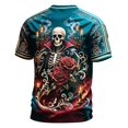 thumbnail image 3 of DORKASM Men Halloween T Shirt Crew Neck Short Sleeve Spider Skull Trendy T Shirt 2026 Ghost Graphic Ghost Floral Clothes Spooky Pumpkin Funny Tops Dark Purple 2XL, 3 of 3