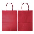 thumbnail image 3 of AZOWA Gift Bags Small Kraft Paper Bags with Handles (4.7 x 2.4 x 6 in, Red Color, 50 Pcs), 3 of 8