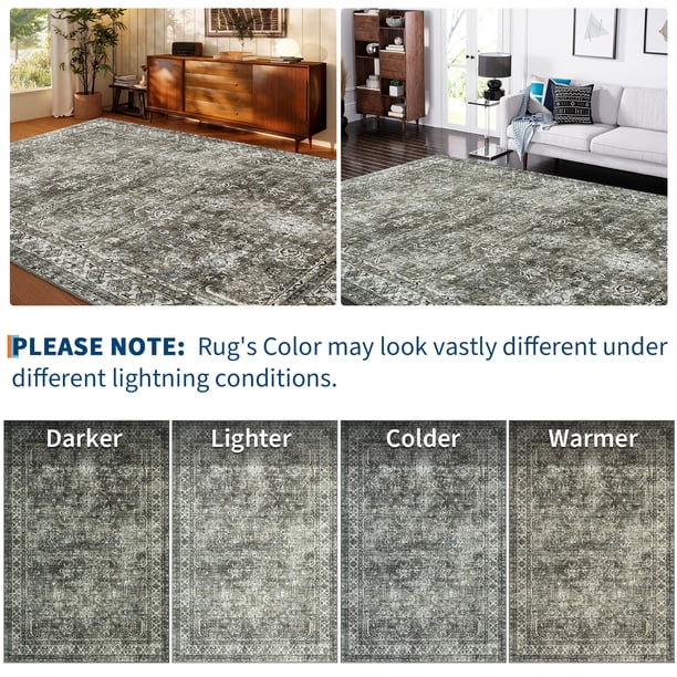 Garvee Petit tapis de couloir lavable, antidérapant, tapis de Noël à poils courts et antidérapant pour porche, cuisine, entrée, salon, 91 x 152 cm, rouge