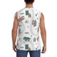 thumbnail image 4 of Disketp Dino On A Skateboard Surf Sleeveless Tshirts For Men, Muscle Shirts For Men Dry Fit Tank Top-Large, 4 of 8
