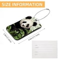 thumbnail image 5 of Panda Square PU Leather Luggage Tags - 2 Pack with Privacy Cover and Stainless Steel Ring - Suitable for Travel, Backpack, Handbag - Suitcase Tags, Travel Tag, 5 of 7