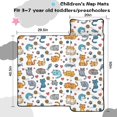 thumbnail image 5 of Multicolor Cat and Yarn White Pattern Teens Toddler Nap Mat with Pillow, Sleeping Mat Bag for Preschool Daycare 50"x20", 5 of 6