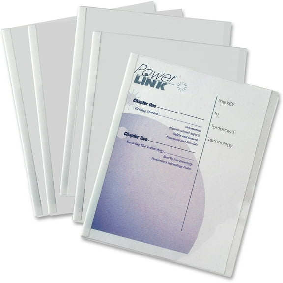 Vinyl Report Covers, 0.13" Capacity, 8.5 X 11, Clear/clear, 50/box | Bundle of 5 Boxes