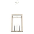 thumbnail image 2 of Hunter - Squire Manor 4-light Brushed Nickel, Medium Size Pendant Light, Dimmable, Modern Style, Rectangle Shaped, for Bedrooms, Dining, Living Rooms - 19695, 2 of 7