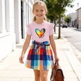 thumbnail image 5 of Cethrio Girls Summer Outfit Sets, Fashion 2 Piece Flutter Sleeve Printed Girls' Clothing Sets Pink Size 5-6T, 5 of 7