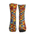 thumbnail image 2 of Unisex Autism Awareness Puzzle Piece Art Novelty Ankle Socks Colorful ComfortSoft Lightweight Sports Athletic Socks, 2 of 7