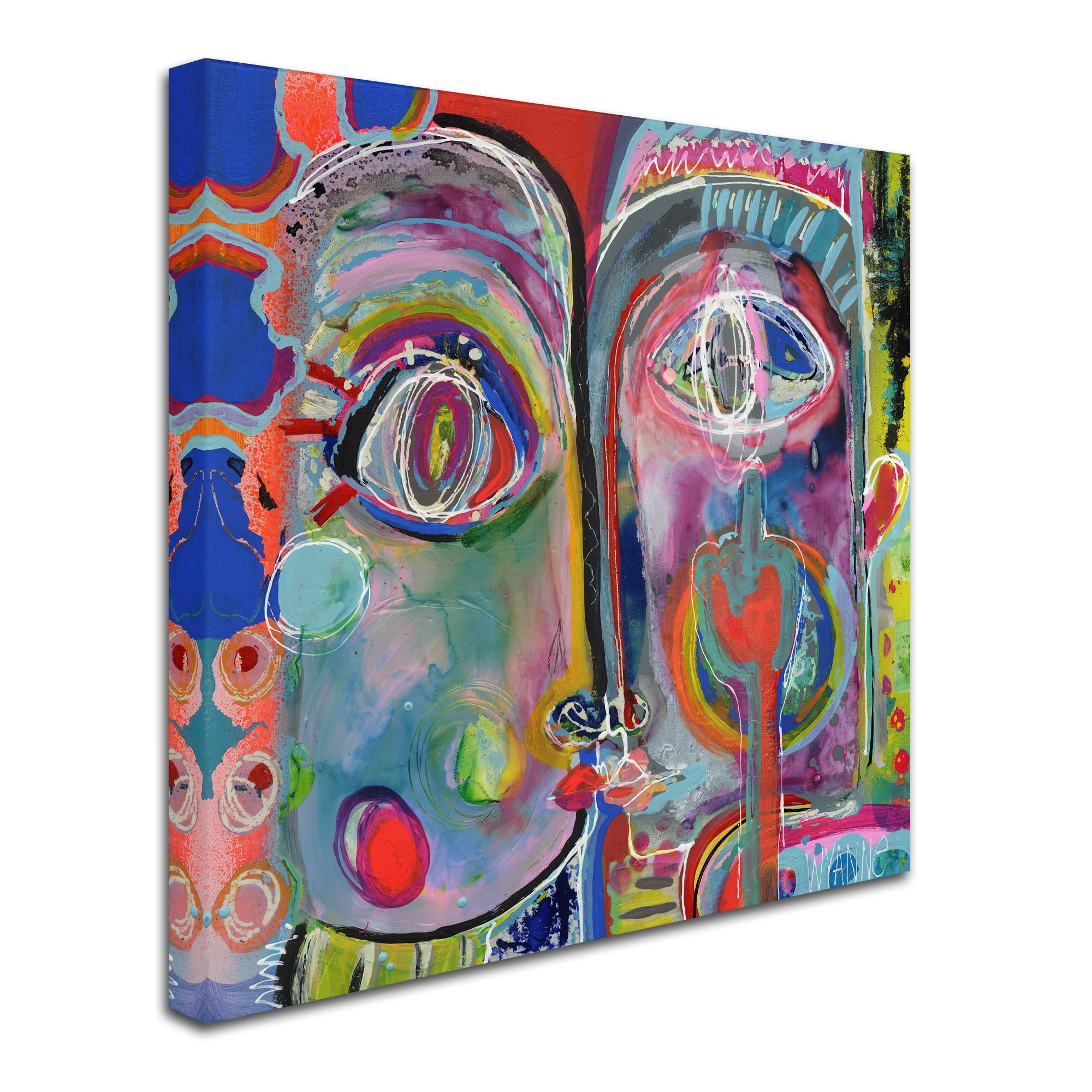 Trademark Fine Art 'What Youre Really Thinking' Canvas Art by Wyanne