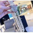 thumbnail image 3 of K-KED Four Strands 9-10mm South Sea Baroque White Pearl Necklace18"-21", 3 of 4