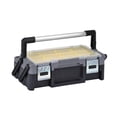 thumbnail image 1 of Caja de herramientas con compartimentos extraíbles, gran capacidad, resistente a caídas, rígida, con asa para arandelas, clavos y tacos variados M, 1 of 8