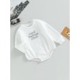 thumbnail image 3 of Bagilaanoe Newborn Baby Boy Oversized Romper Sweatshirt Long Sleeve Bodysuit Letter Embroidery Pullover 3M 6M 12M 18M Infant Casual Tee Tops, 3 of 8