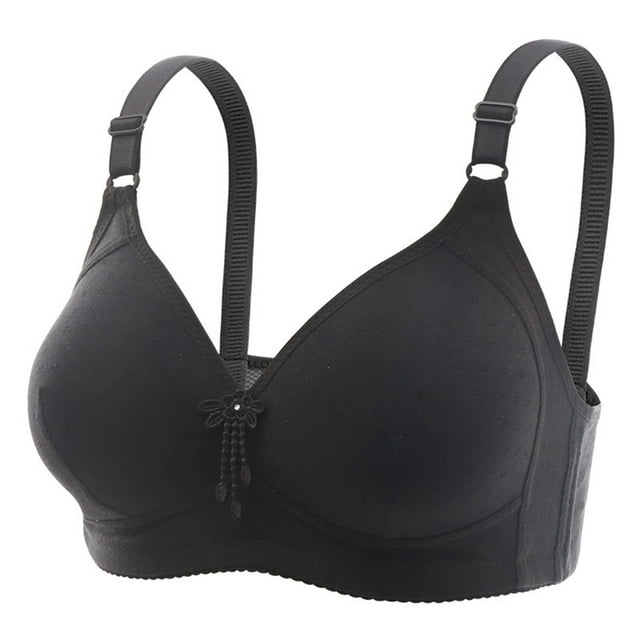 LSLJS Women's Bra Woman's Embroidered Glossy Comfortable Breathable Bra Underwear No Rims