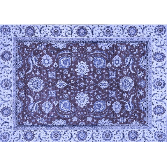 Ahgly Company Indoor Rectangle Oriental Blue Traditional Area Rugs, 8' x 12'