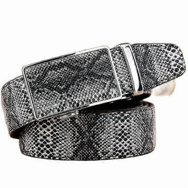 Snake Cowhide Genuine Leather Automatic Buckle Strap New Hot Ceintures Mens Belts Luxury Designer High Quality Novel Cowboy
