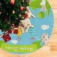 thumbnail image 5 of FMSHPON Easter Tree Skirt Colorful Eggs Bunny Xmas Christmas Tree Skirt Stand Mat for Holiday Party Decoration Indoor Outdoor 48 inches, 5 of 6