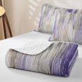 thumbnail image 4 of Erosebridal Aesthetic Watercolor Twin Coverlet Set, Purple Gray Twin Coverlet Set, Reversible 2-Piece 1 Bedspread and 1 Pillowcase, 4 of 7