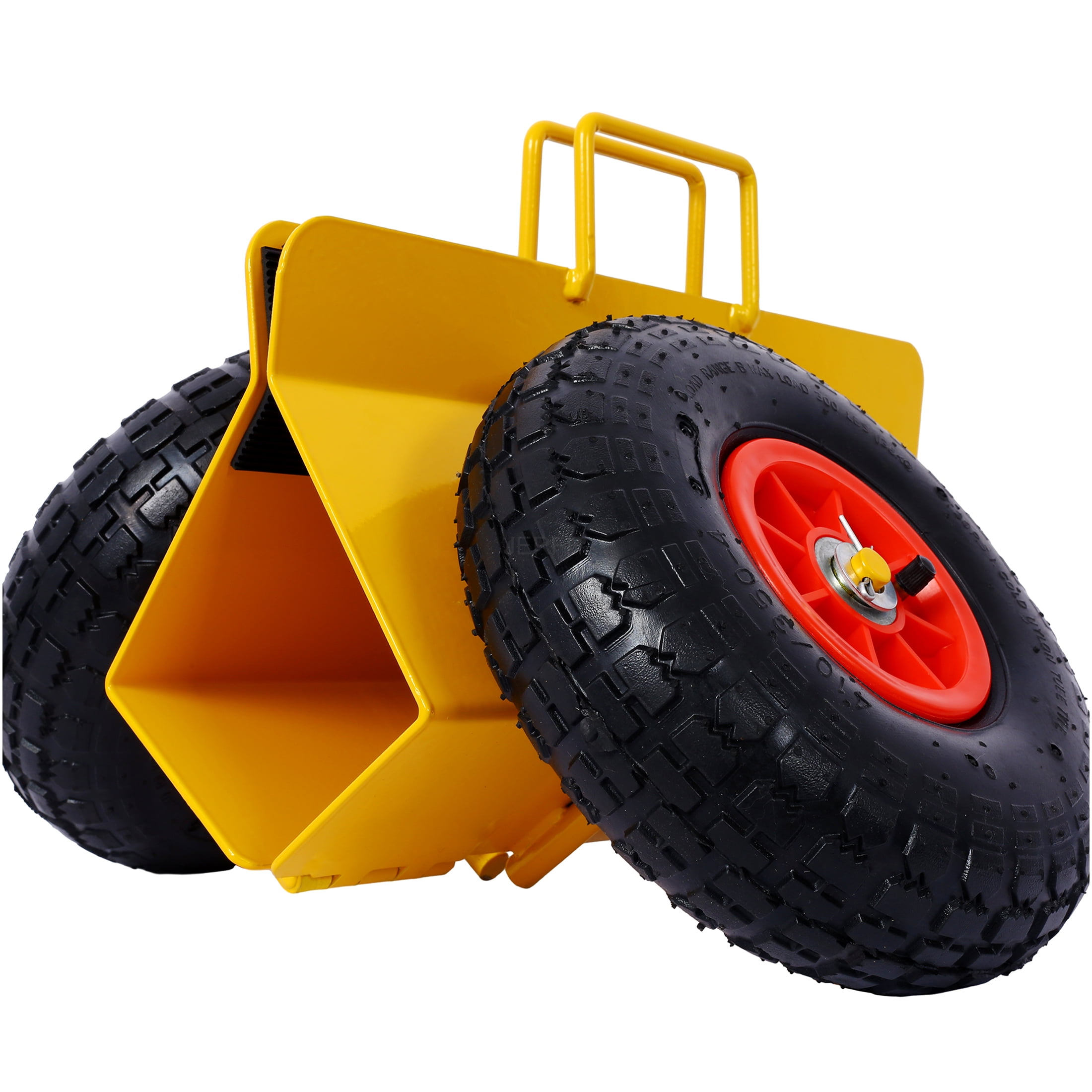 JERFIT Heavy Duty Panel Dolly Cart with 10" Air-Filled Tires, 600LB Capacity Auto-Clamp Moving Hand Truck for Drywall, Appliances, Doors