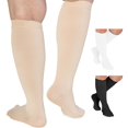 thumbnail image 6 of Mojo Unisex Compression Stockings for Varicose Veins 20-30mmHg Beige, Large, 6 of 8