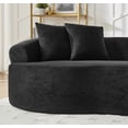 thumbnail image 2 of Newest Modern Cloud 4-Seater Sectional Curved Sofa, Minimalist Compression Living Room Couch, No Assembly Needed, Chenille, Black, 2 of 8