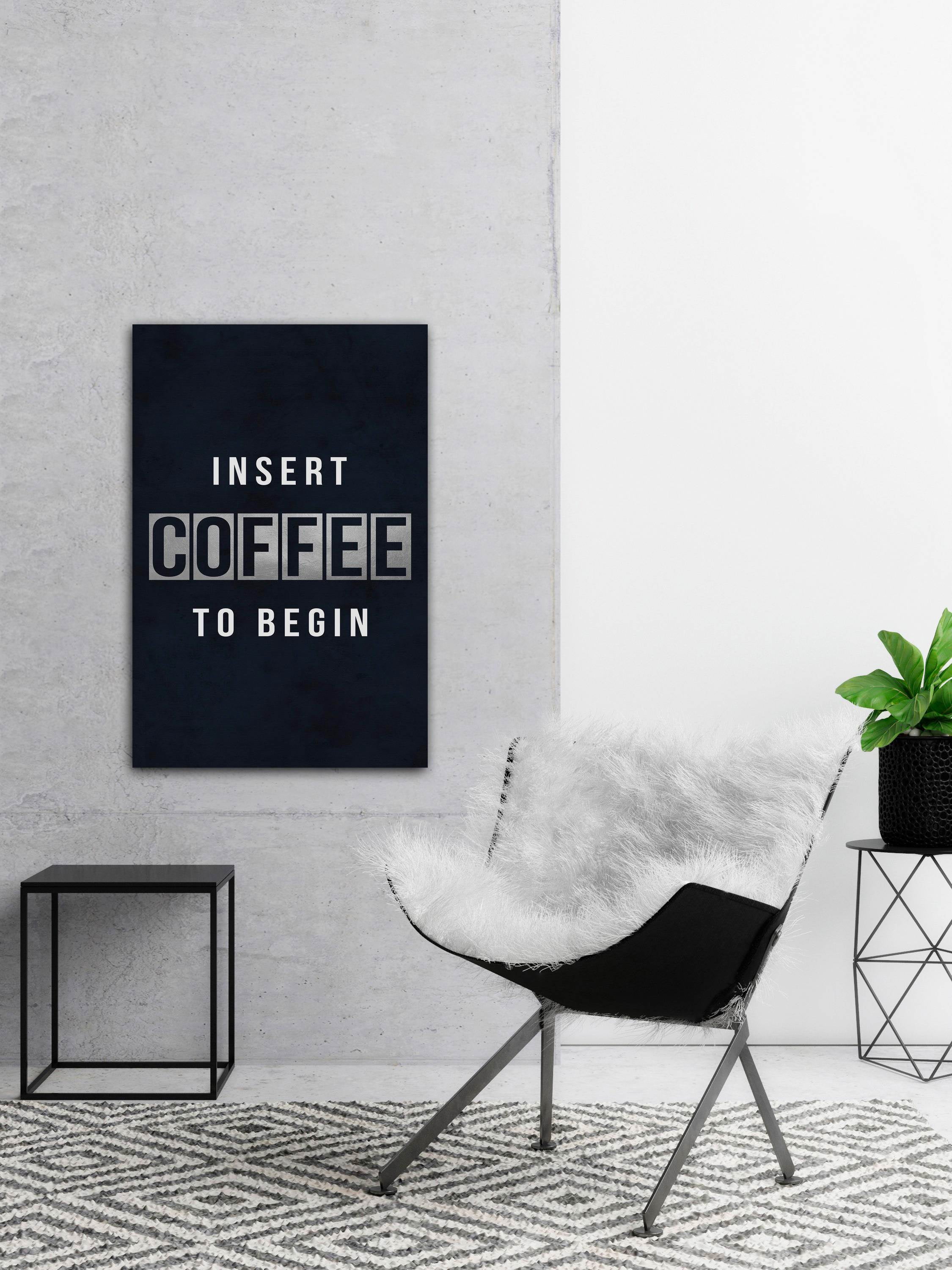 Insert Coffee Painting Print on Wrapped Canvas
