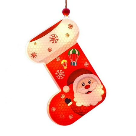 

FORYULIK Christmas Led Lights String Christmas Tree Pendants Snowman Atmosphere Lights Button Lights Home