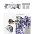 thumbnail image 5 of Pastoral Style Lavender Purple Flower Bicycle Window Curtain Kitchen Cabinet Coffee Tie-Up Valance Curtain Rod Pocket Curtain, 5 of 6