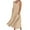 Khaki, variant on Summer Womens Dresses Sundresses for Women Sizes 20-20 Women's Fashion Casual Solid Color Sleeveless Cotton Linen Long Dress Round-Neck Young Adult, Gifts for Her