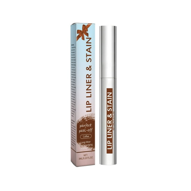 Encre à Lèvres Crayon Contour des Lèvres Teinture Naturelle Longue Tenue Teinture à Lèvres Pelable Reste en Place Toute la Journée Anti-Transfert Hautement Pigmentée Teinture à Lèvres Pelable Instantanée Couleur Rose 3 ml