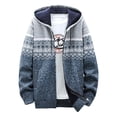thumbnail image 1 of DPTALR Cardigan à Capuche Tricoté à Manches Longues pour Hommes avec Fermeture Éclair, 1 of 4