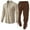 Brown, variant on Atogsazn Men's Cotton Linen Sets Casual Renaissance Long Sleeve Shirts and Pants Set Outfits Clothing Beige XXL