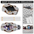 thumbnail image 4 of Boho Womens Gym Tote Duffle Bag with Wet Pocket & Shoe Compartment, Grey Checkered Travel Duffel Bag Overnight Weekender Hospital Tote Mens Workout Carry on Bag with Luggage Sleeve, 4 of 6
