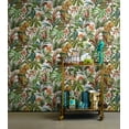 thumbnail image 3 of Daisy Bennett DB20105 27 in. x 18 ft. Tropical Leopard Peel & Stick Wallpaper, Gloss White, 3 of 12