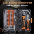 thumbnail image 3 of Kit De 38 Herramientas Para Moto Y Bicicleta, Juego De Trinquete Con Sockets Y Destornilladores, Multiusos Portátil Para Mantenimiento Rápido, 3 of 6