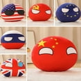 thumbnail image 4 of Almohada de peluche de bola de Polandball de 30-40cm, Countryball, Japón, Estados Unidos, Ucrania, Suiza, Alemania, Italia, juguete Kawaii, regalos para niños, 4 of 4