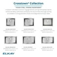 thumbnail image 4 of Elkay ECTRU21179T Crosstown Undermount 22-1/2 in. x 18-1/2 in. x 9 in. Single Bowl Stainless Steel Sink, 4 of 7