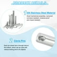 thumbnail image 3 of Uxcell Single Hole Clevis Pins 304 Stainless Steel Flat Head Pin for Hitch Pin Lock Link Hinge Systems 10 8 x 80 x 74.3 mm, 3 of 7