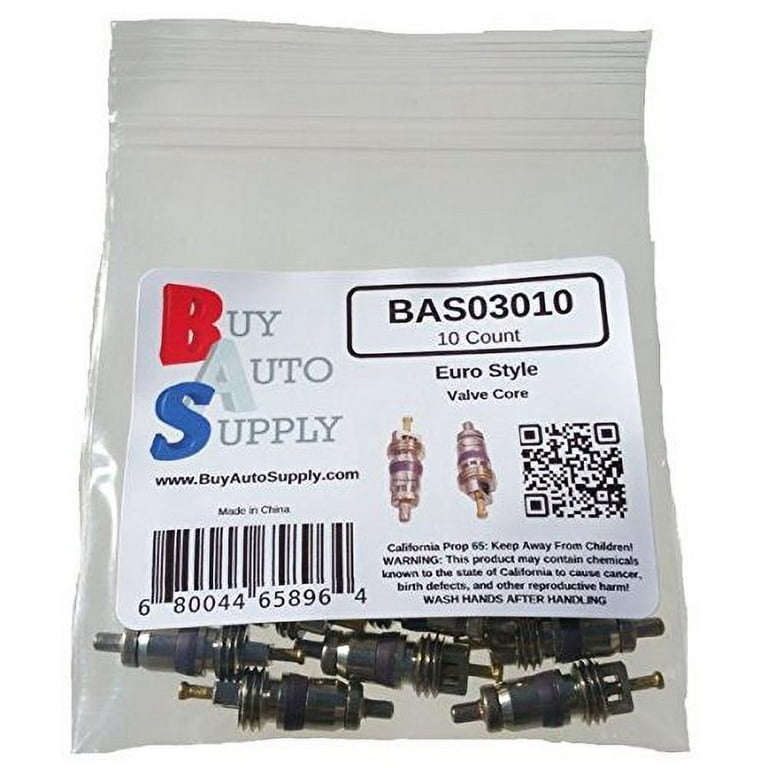 10 Pack) European Large Bore A/C Schrader Valve Core - Replaces 