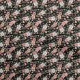 thumbnail image 1 of oneOone Silk Tabby Black Fabric Floral Sewing Craft Projects Fabric Prints By Yard 42 Inch Wide, 1 of 4