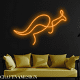 thumbnail image 2 of Craftnamesign Kangaroo Line Art Neon Sign for Kid Room Nursery Bedroom Wall Art, 2 of 4