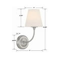 thumbnail image 4 of Crystorama Libby Langdon for  Sylvan 1 Light Brushed Nickel Wall Mount - 6"W x 13.25"H x 9.75"D, 4 of 8