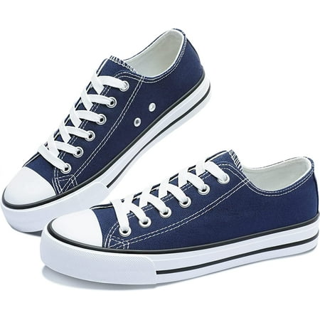 

OSLEI Women’s Canvas Shoes Low Top Fashion Sneakers Slip on Walking Shoe