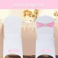 thumbnail image 4 of 30 PCS Spandex Chair Sashes Bows Stretch Chair Cover Band with Buckle Slider Universal Elastic Chair Ties for Wedding Banquet Party Event Decoration (Pink), 4 of 13