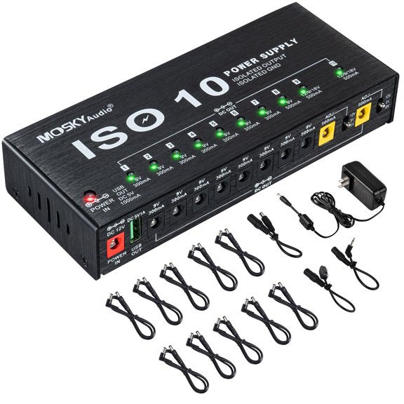 Fuente de alimentación para pedal de guitarra Mosky ISO 10 10 Salida DC aislada
