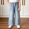thumbnail image 2 of Teen Girl Jeans 12-14 Ripped Skinny Vintage Baggy Jeans for Girls - Loose Wide Leg Jeans with Five Pockets- Casual Denim Pants for Girls 5-13Y, 2 of 8