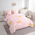 thumbnail image 3 of Manfei Kids Children Kawaii Cats Bedding Comforter Set 7pcs,Dreamy Princess Queen Bedding Sets Super Cozy,Floral Flowers Animal Queen Sheet Sets,Luxury Bedroom Decor,Reversible, 3 of 8